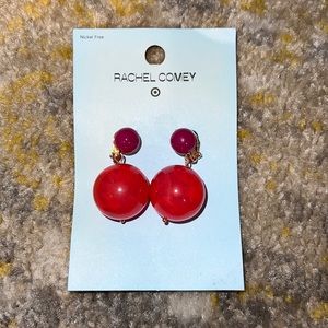 NWT - Rachel Comey x Target Red & Purple 1.5” Ball Dangle Drop Earrings